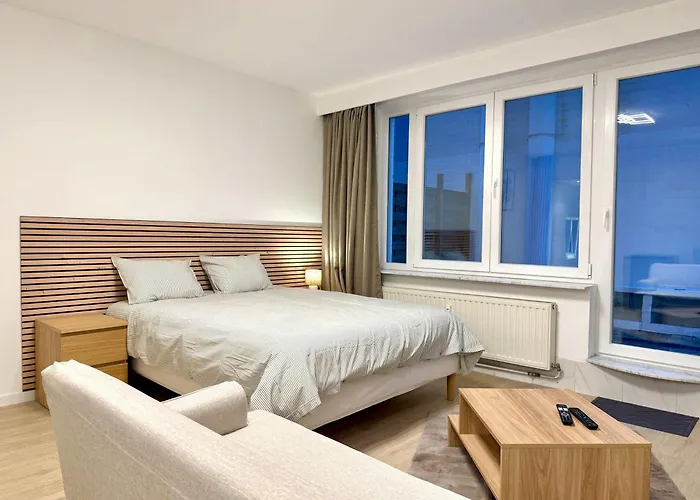 Moderne Au Coeur Du Quartier Saint Adalbert Lägenhet Liège